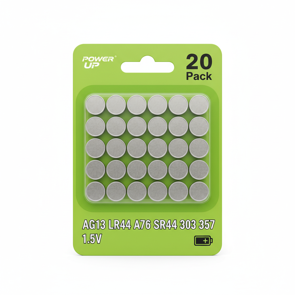 20PCS AG13 LR44 A76 SR44 303 357 1.5V Button Coin Cell Battery