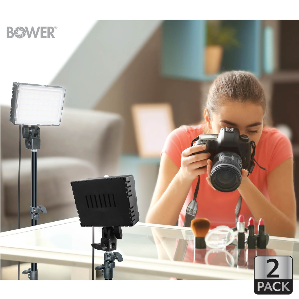 Illuminate Your Creativity: 2-Pack LED Panel Ring Light Kit with Adjustable Tripods for Stunning Content Creation