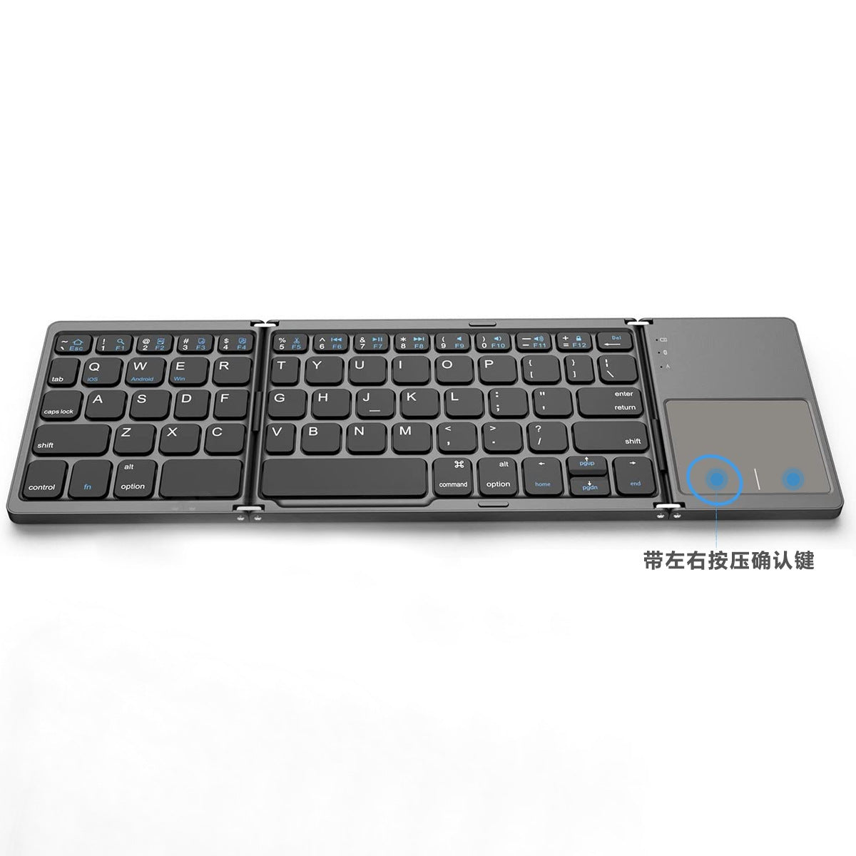Portable Foldable Folding Keyboard Mini Wireless Bluetooth Keyboard Touchpad Keyboard for Windows Android IOS Tablet Ipad Phone