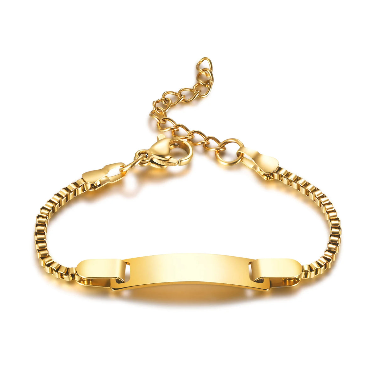 Personalized Heart Bracelet for Girls - Custom Engraved Stainless Steel Figaro Chain Link, Adjustable Gift for Any Occasion