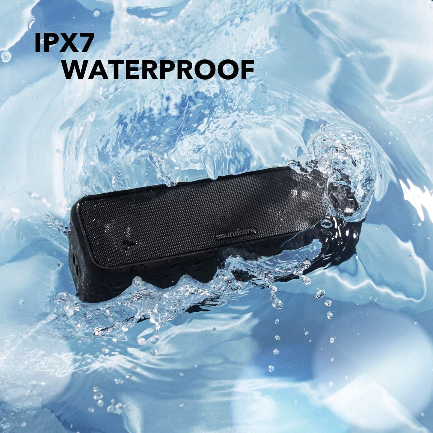 Soundcore Anker 3 Portable Bluetooth Speaker - Wireless, IPX7 Waterproof, 24H Playtime, Pure Titanium Diaphragm Drivers, Partycast, Bassup, Custom EQ App - for Home, Shower, Outdoor, and Beach
