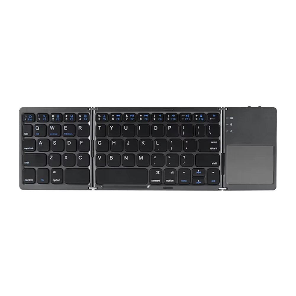 Portable Foldable Folding Keyboard Mini Wireless Bluetooth Keyboard Touchpad Keyboard for Windows Android IOS Tablet Ipad Phone