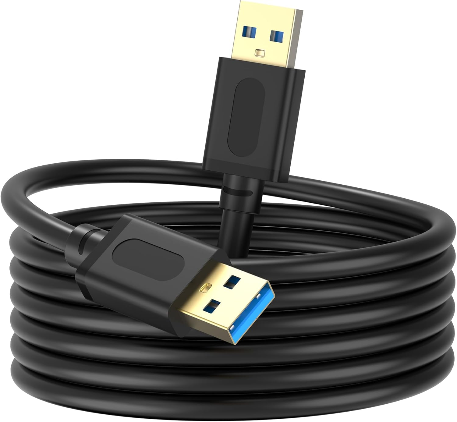 USB 3.0 Male to Male Cable 3Ft,Usb to USB Cable with Gold-Plated Connector for Hard Drive Enclosures, DVD Player, Laptop Cooler (3Ft/1M)