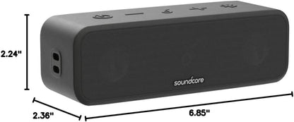 Soundcore Anker 3 Portable Bluetooth Speaker - Wireless, IPX7 Waterproof, 24H Playtime, Pure Titanium Diaphragm Drivers, Partycast, Bassup, Custom EQ App - for Home, Shower, Outdoor, and Beach
